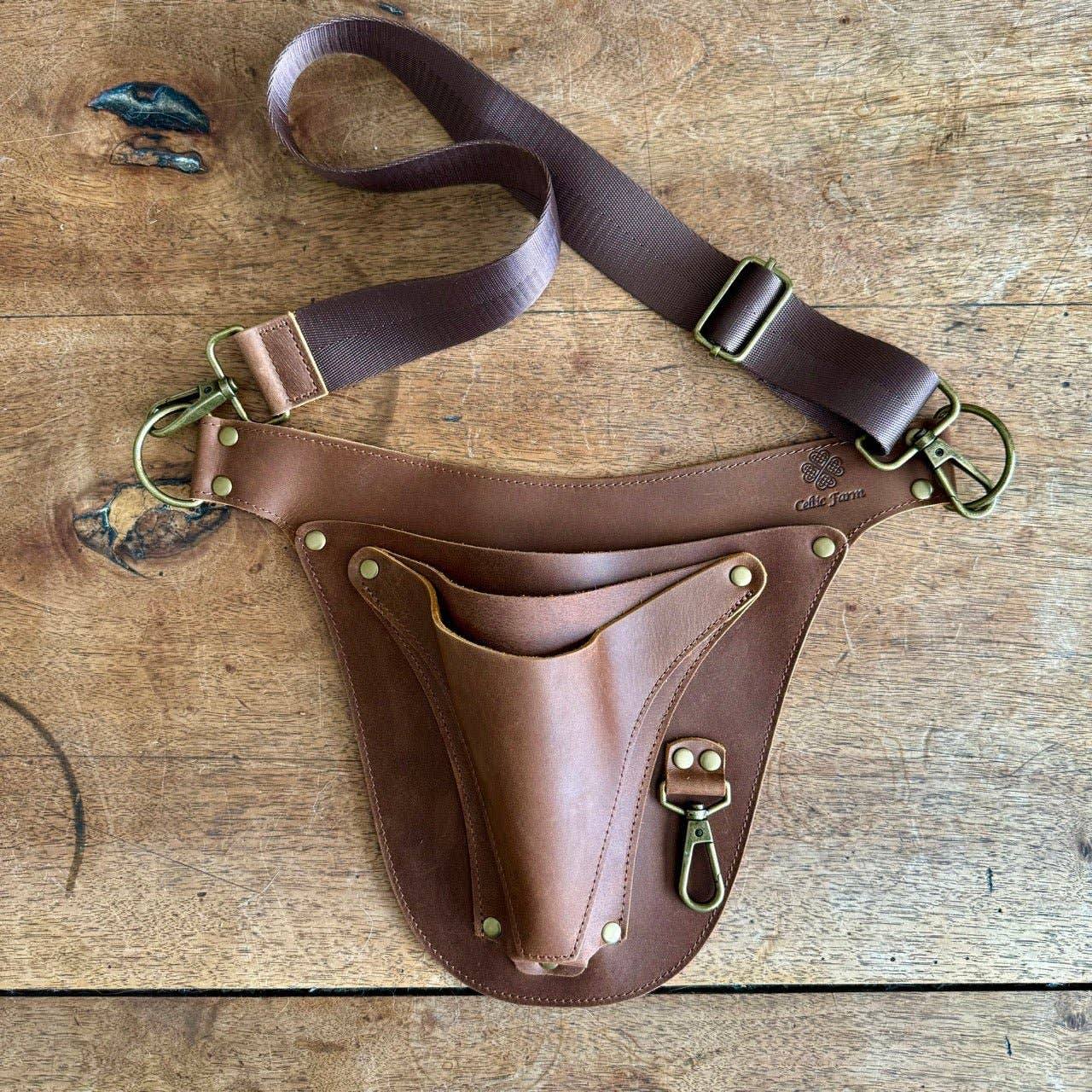 The Artisan Leather Gardener’s Belt | Full-Grain Tool Holster