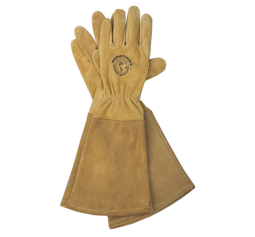 Women's Handcrafted Leather Garden Gauntlets | Full Forearm Protection