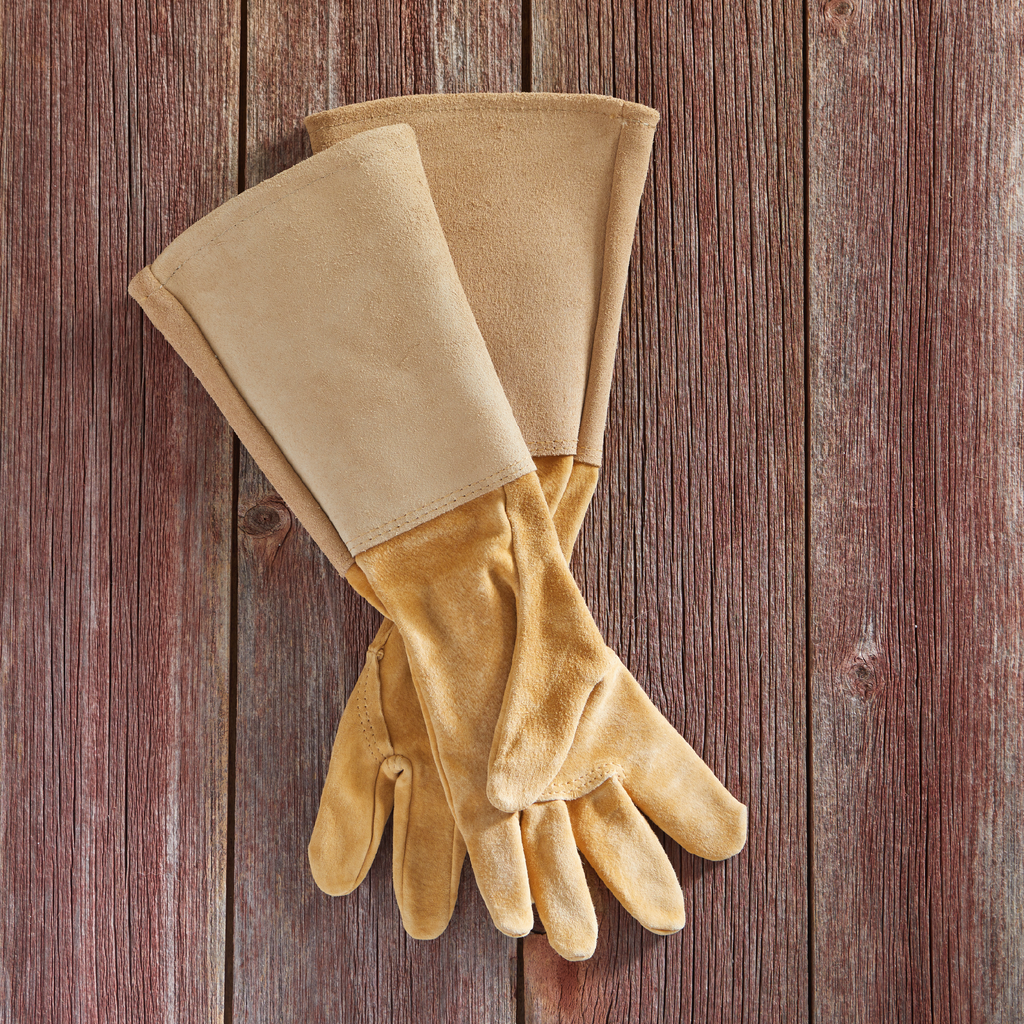 Women's Handcrafted Leather Garden Gauntlets | Full Forearm Protection