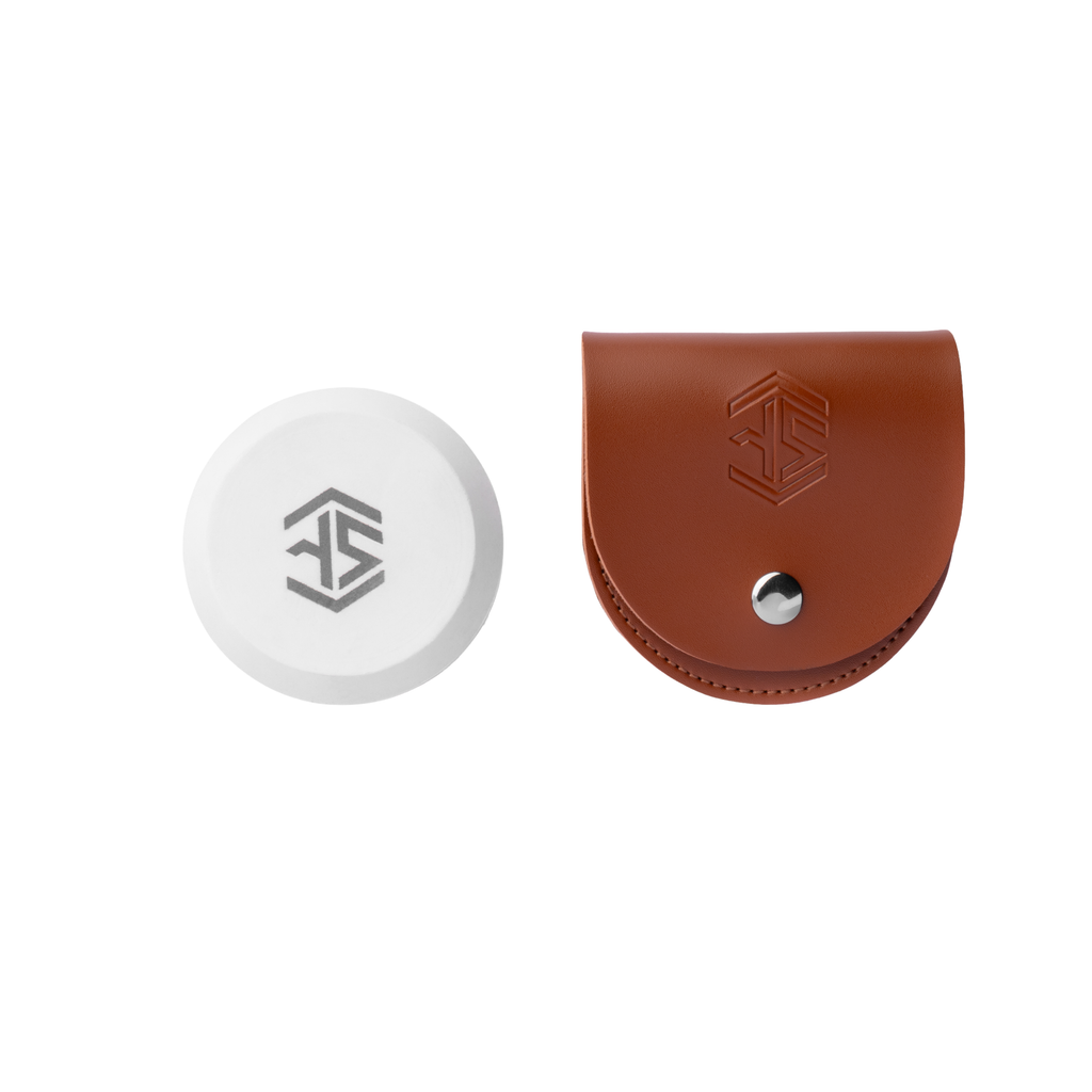 Hand-Forged Tool Sharpening Stone with Leather Case