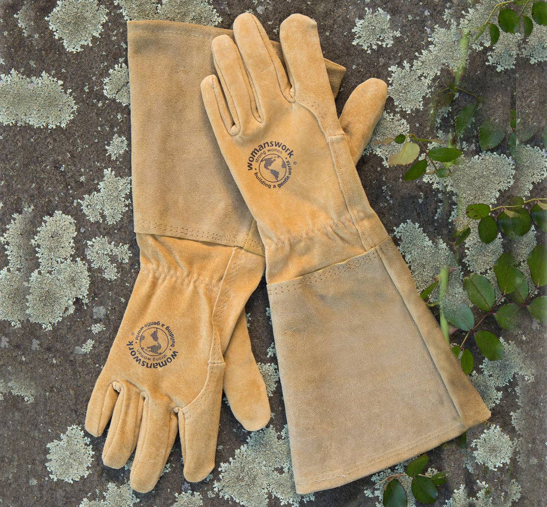 Women's Handcrafted Leather Garden Gauntlets | Full Forearm Protection