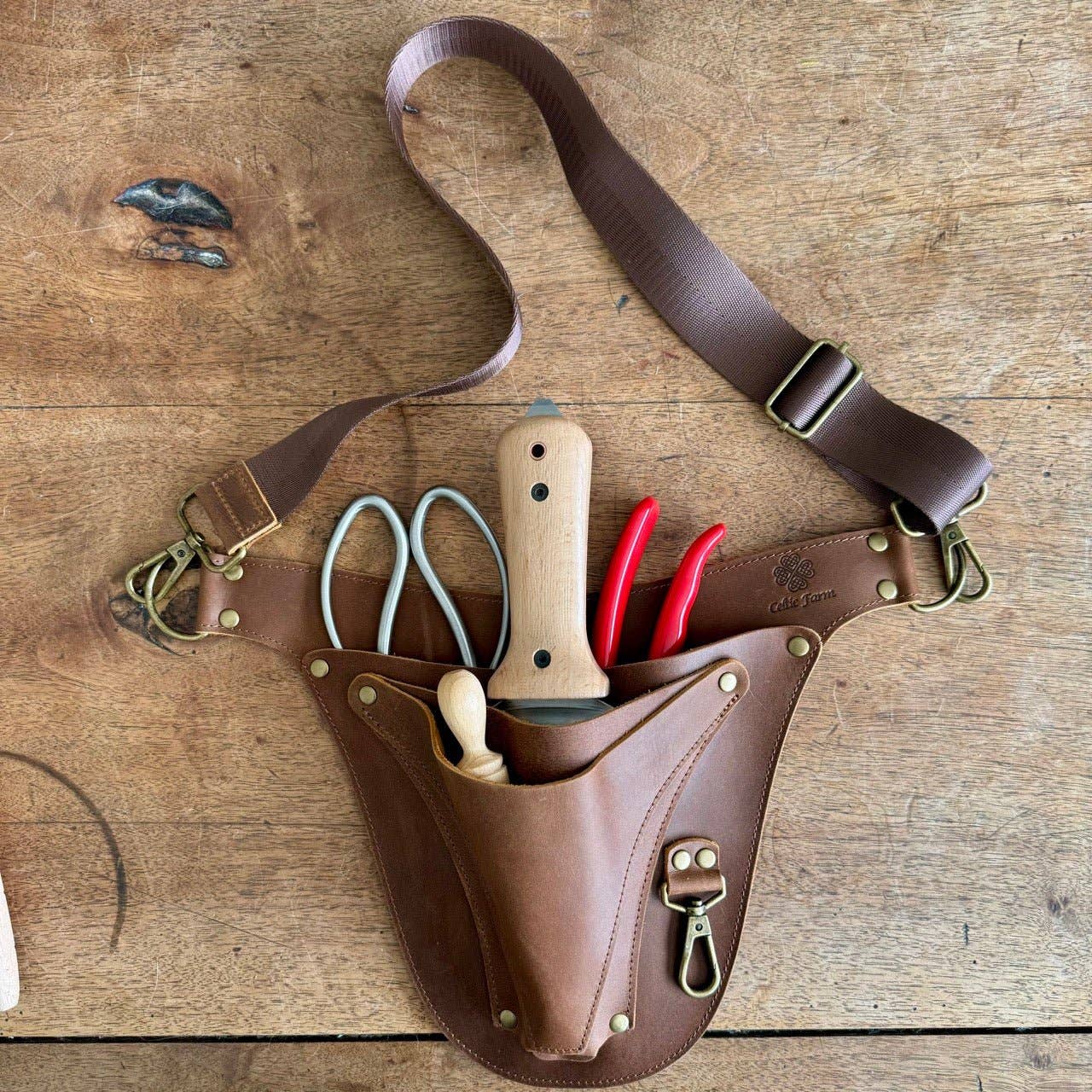 The Artisan Leather Gardener’s Belt | Full-Grain Tool Holster
