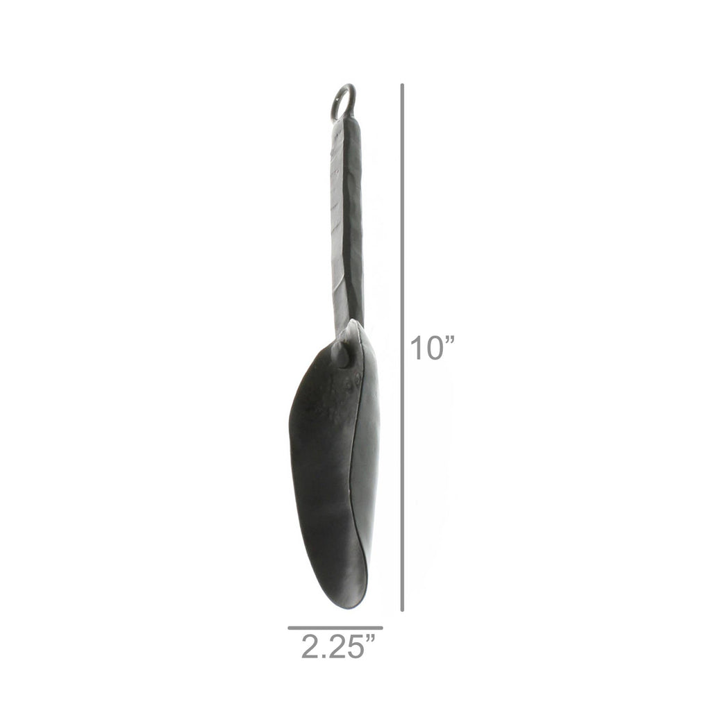Hand-Forged Iron Garden Scoop | Heavy Duty Soil & Seed Trowel